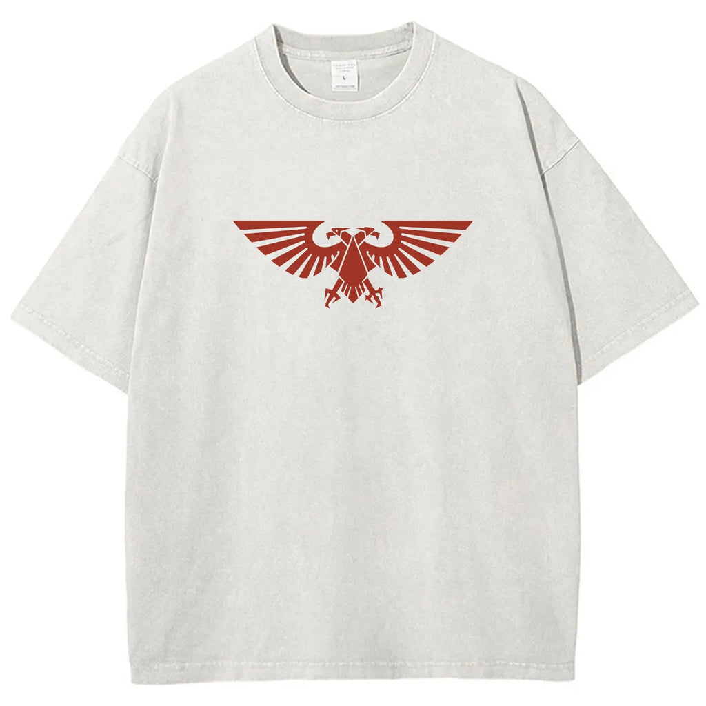 Vintage 3D Direct Inkjet Printed Washed Unisex T-Shirt| WH40K Game