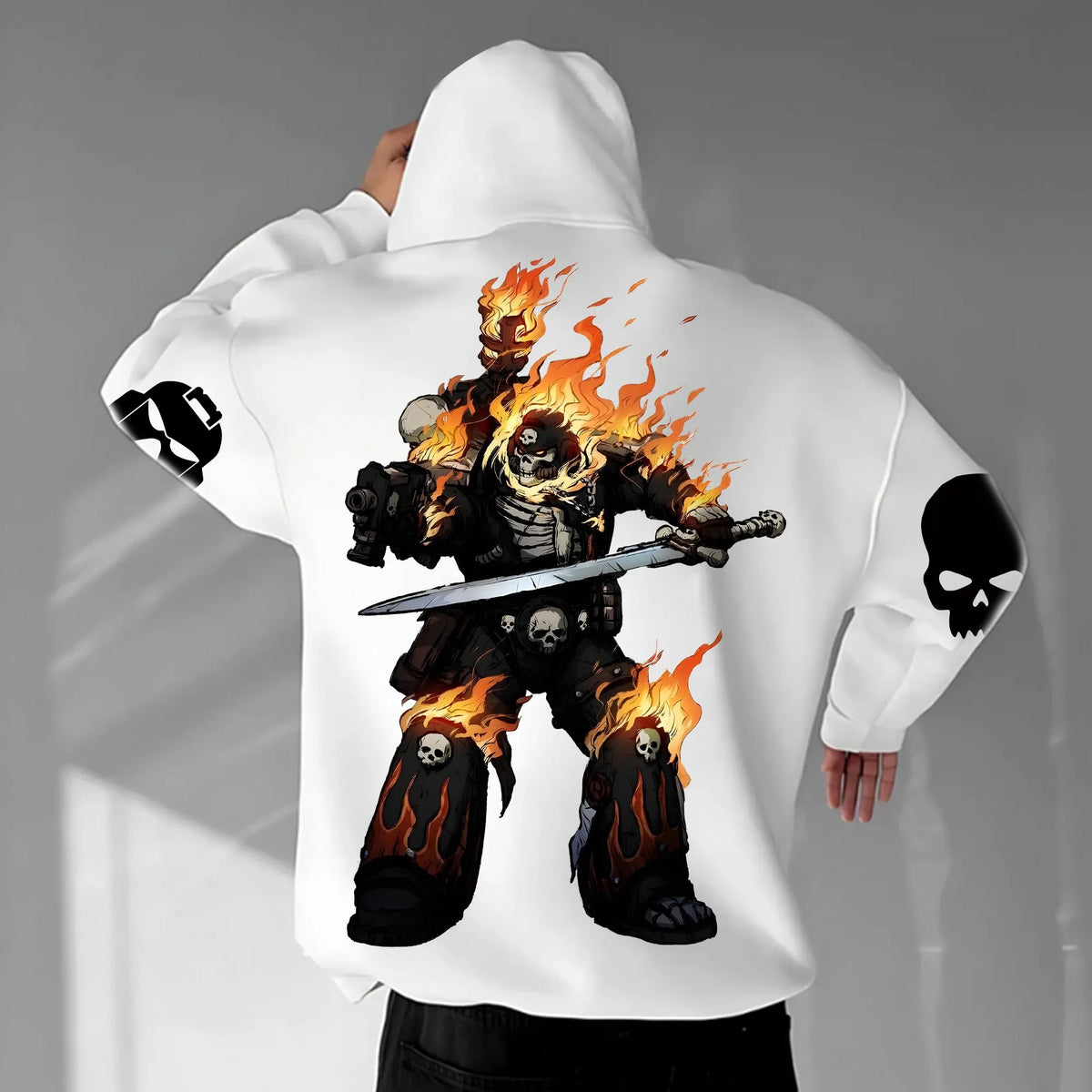 Unisex Anime Graphic Streetwear Vintage Plush Hoodie | WH40K