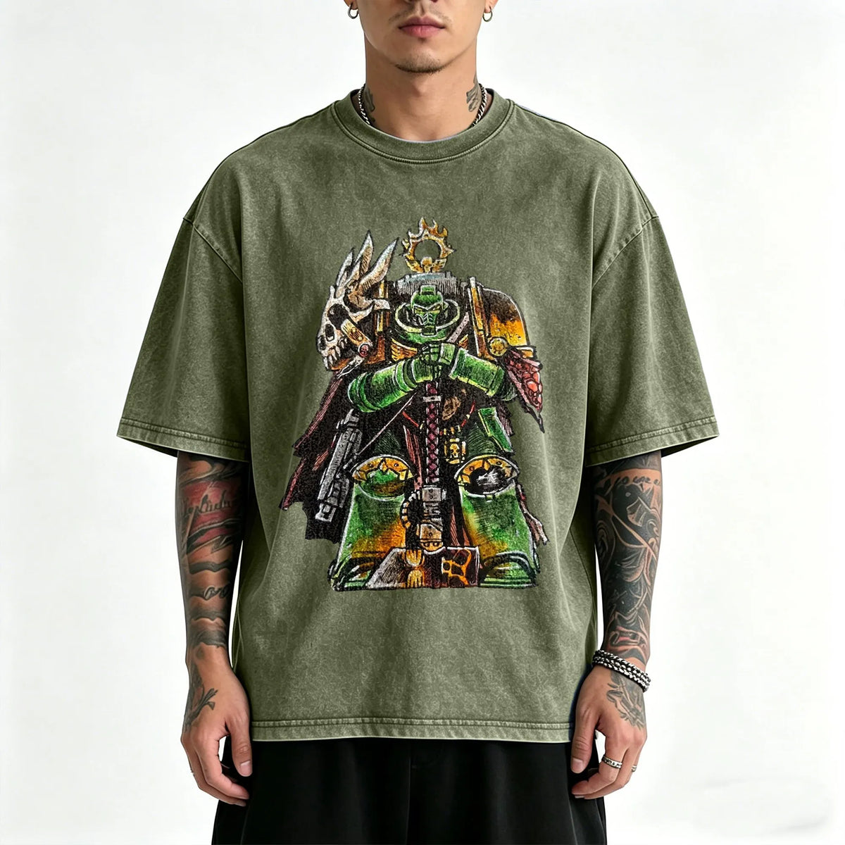 WH40K-Unisex Anime Inspired Vintage Washed T-Shirt