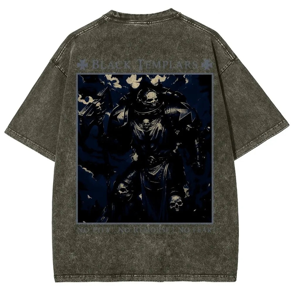 Vintage Casual Washed T-Shirt 2509002319丨WH40K