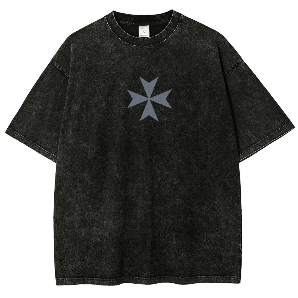 Vintage Casual Washed T-Shirt 2509002319丨WH40K