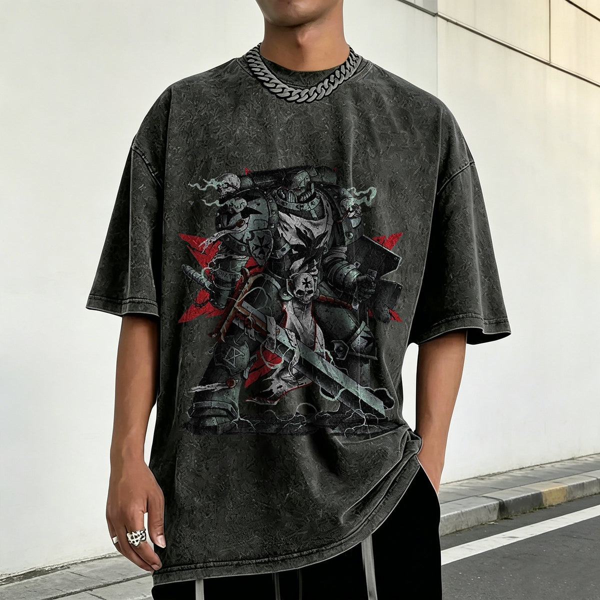 WH40K-Unisex Anime Inspired Vintage Washed T-Shirt