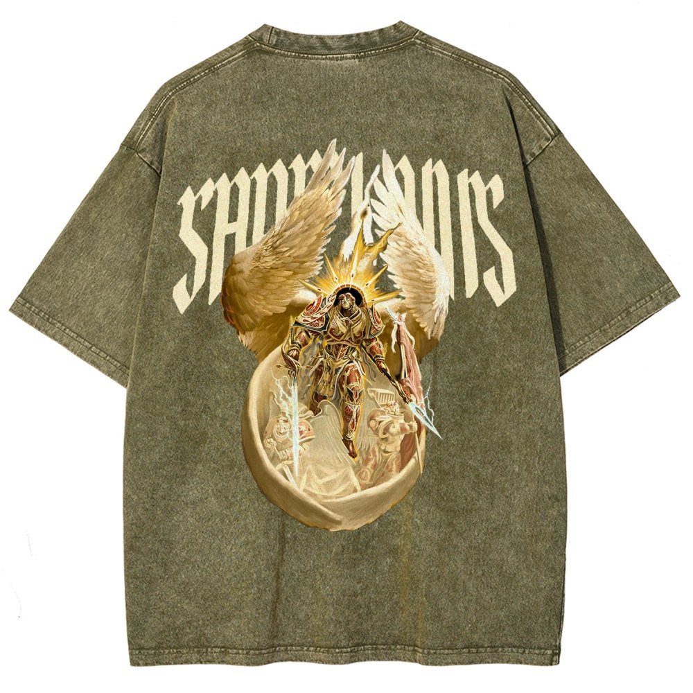 Sanguinius Unisex Fit Washed T-Shirt 丨WH40K