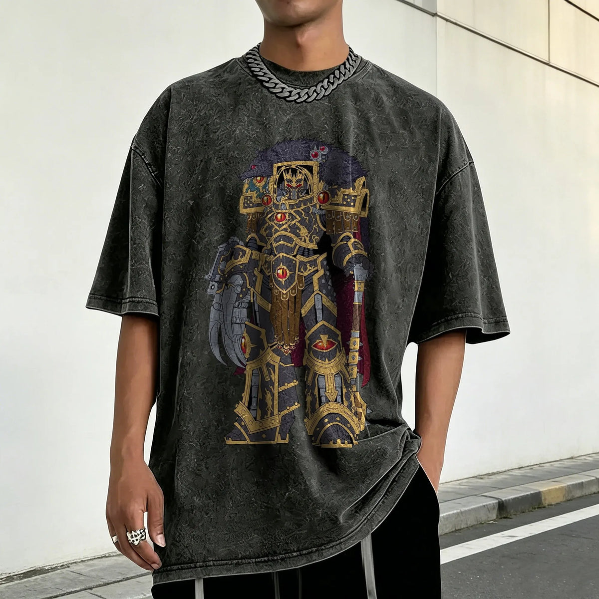 WH40K-Unisex Anime Inspired Vintage Washed T-Shirt
