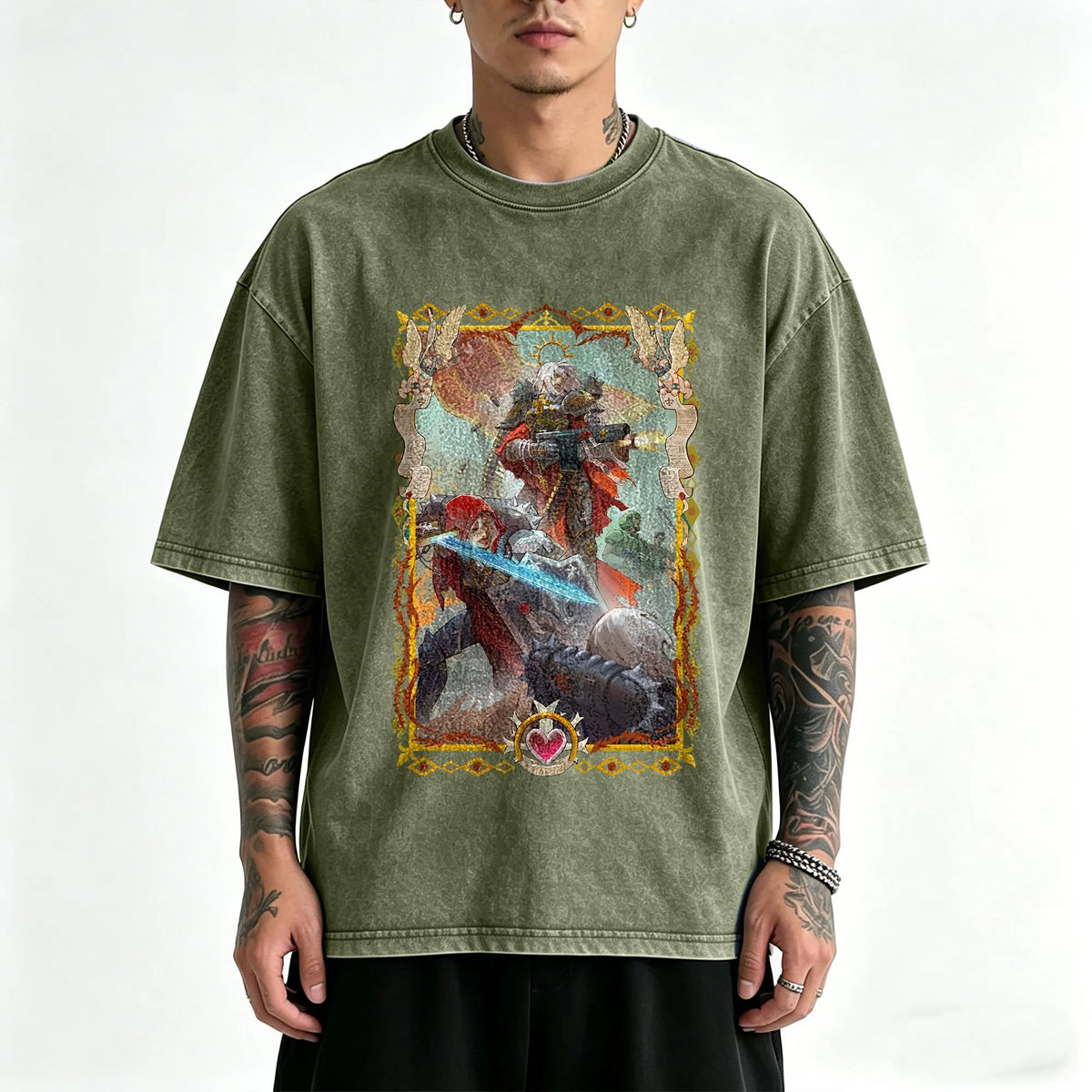 WH40K-Unisex Anime Inspired Vintage Washed T-Shirt