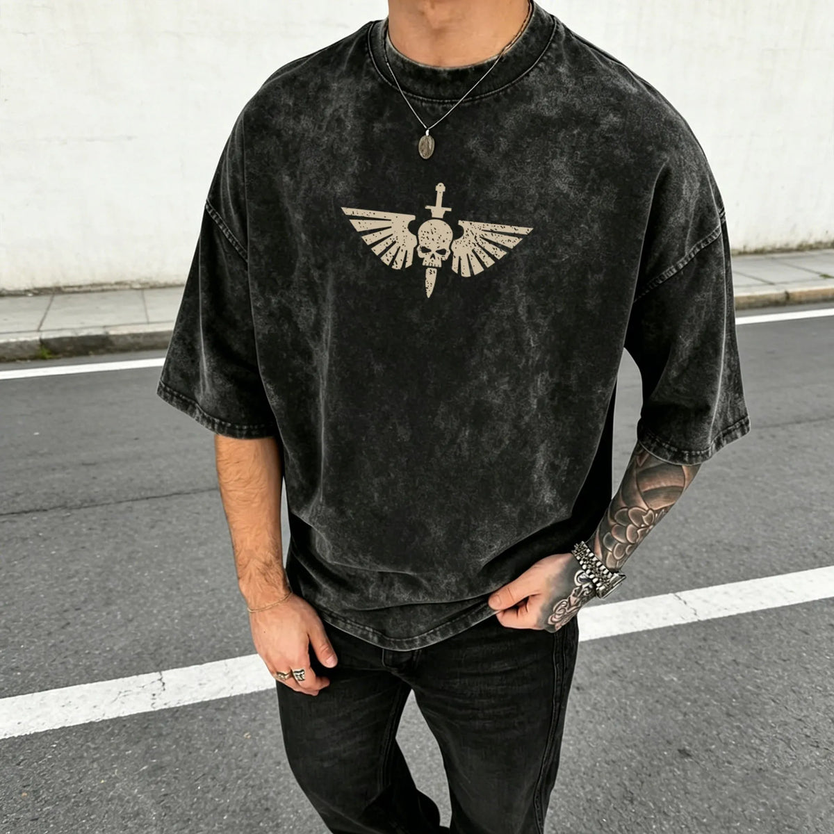 WH40K-Unisex Anime Inspired Vintage Washed T-Shirt