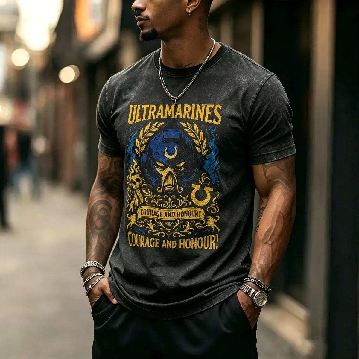 WH40K-Unisex Anime Inspired Vintage Washed T-Shirt