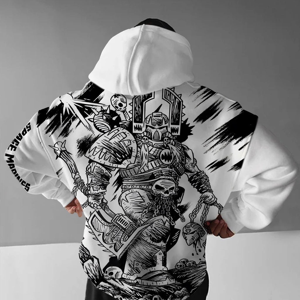 WH40K Game  Streetwear Vintage Plush Hoodie