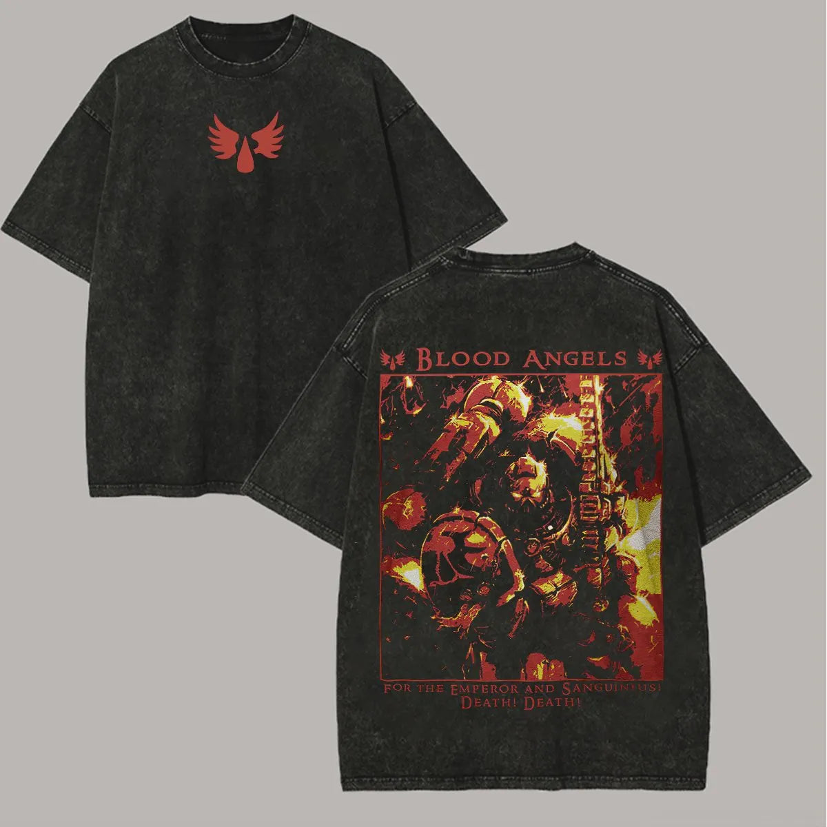 WH40K Blood Angels Printed Unisex Washed T-Shirt