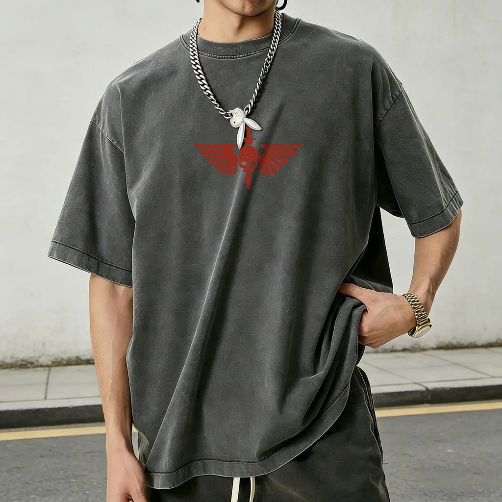 WH40K-Unisex Anime Inspired Vintage Washed T-Shirt