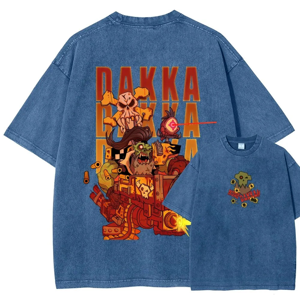 Dakka Vintage Casual Washed T-Shirt 丨WH40K