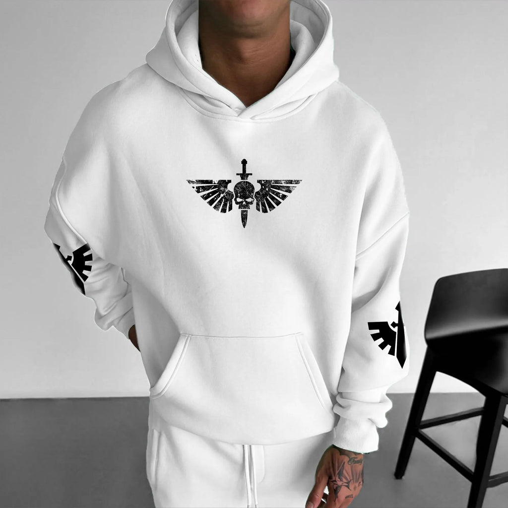 Unisex Anime Graphic Streetwear Vintage Plush Hoodie | WH40K