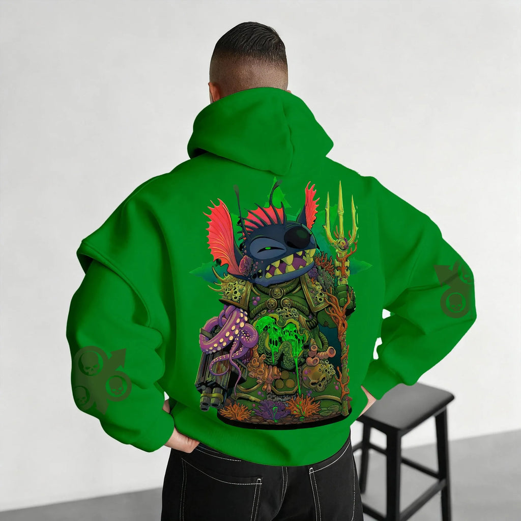 Unisex Anime Graphic Streetwear Vintage Plush Hoodie | WH40K