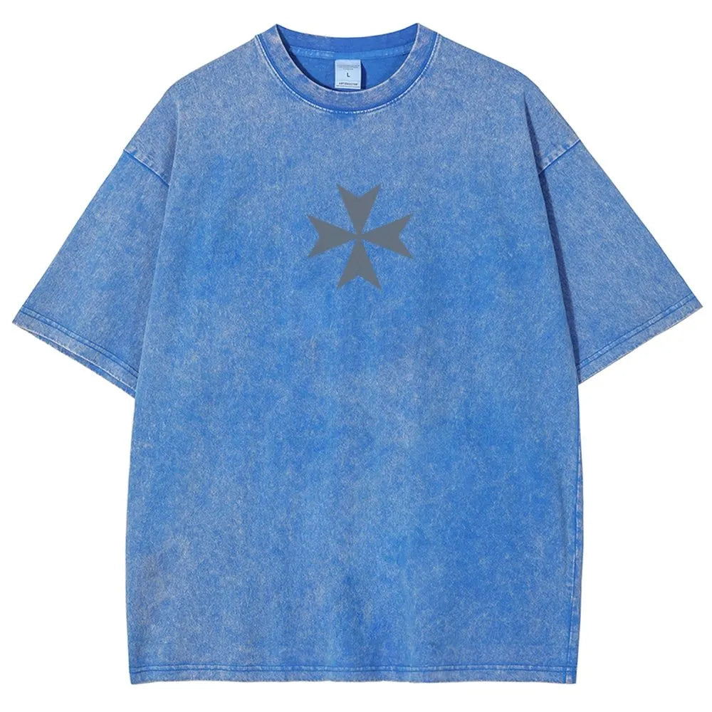Vintage Casual Washed T-Shirt 2509002319丨WH40K