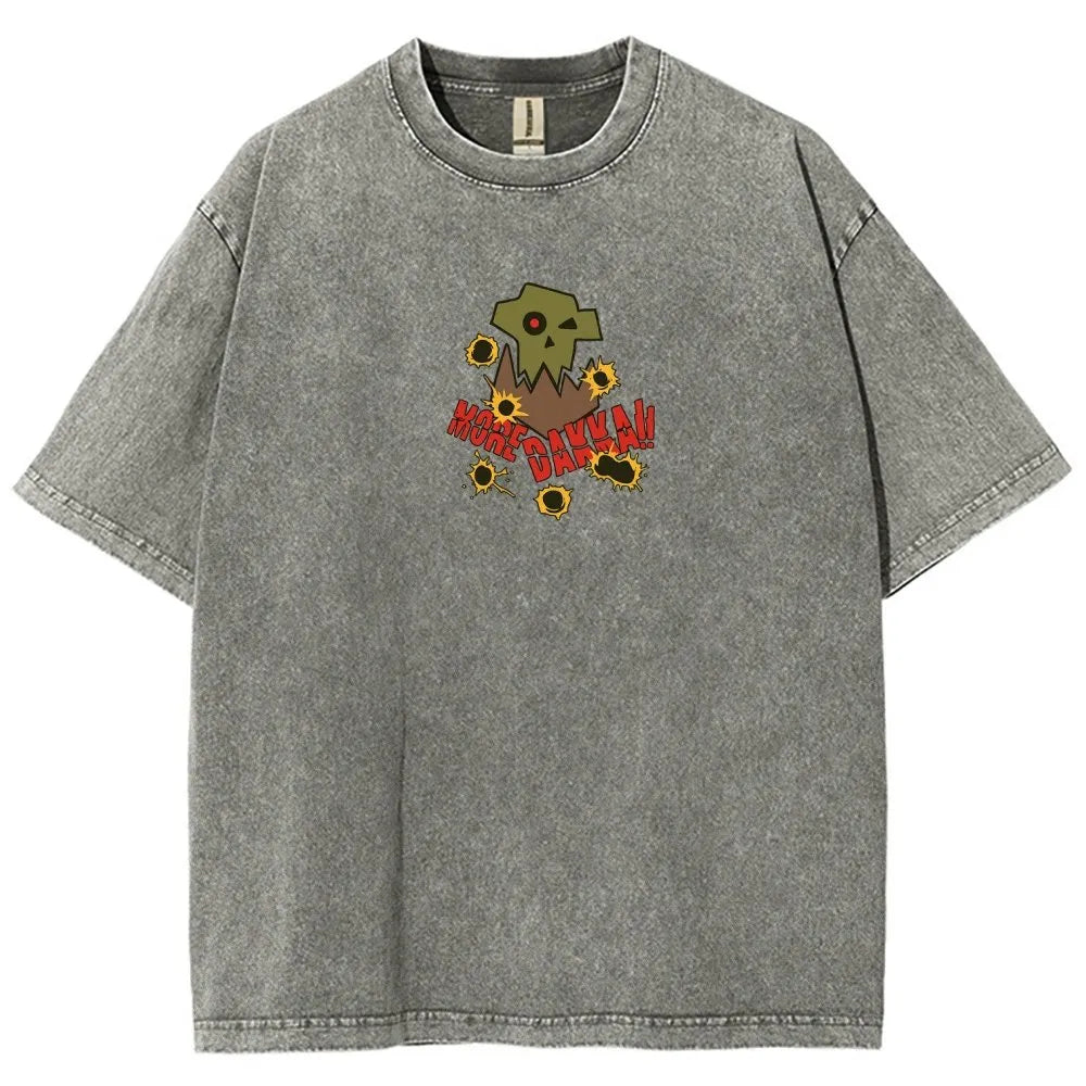 Dakka Vintage Casual Washed T-Shirt 丨WH40K