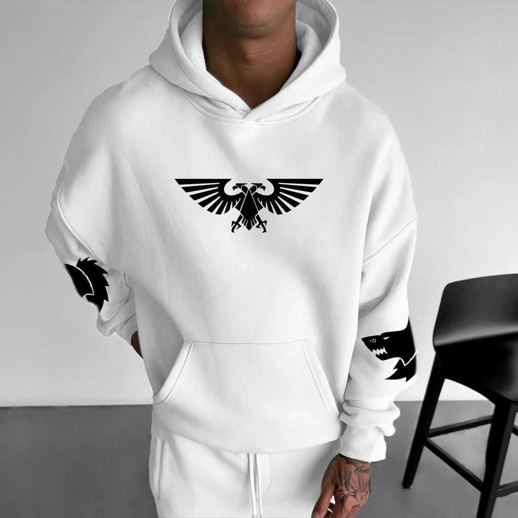 Unisex Anime Graphic Streetwear Vintage Plush Hoodie | WH40K