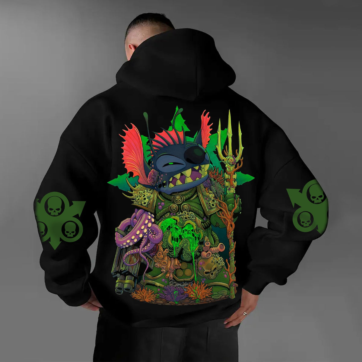 Unisex Anime Graphic Streetwear Vintage Plush Hoodie | WH40K