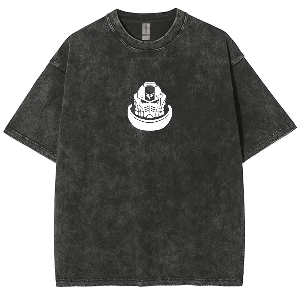 Vintage 3D Direct Inkjet Printed Washed Unisex T-Shirt| WH40K Game