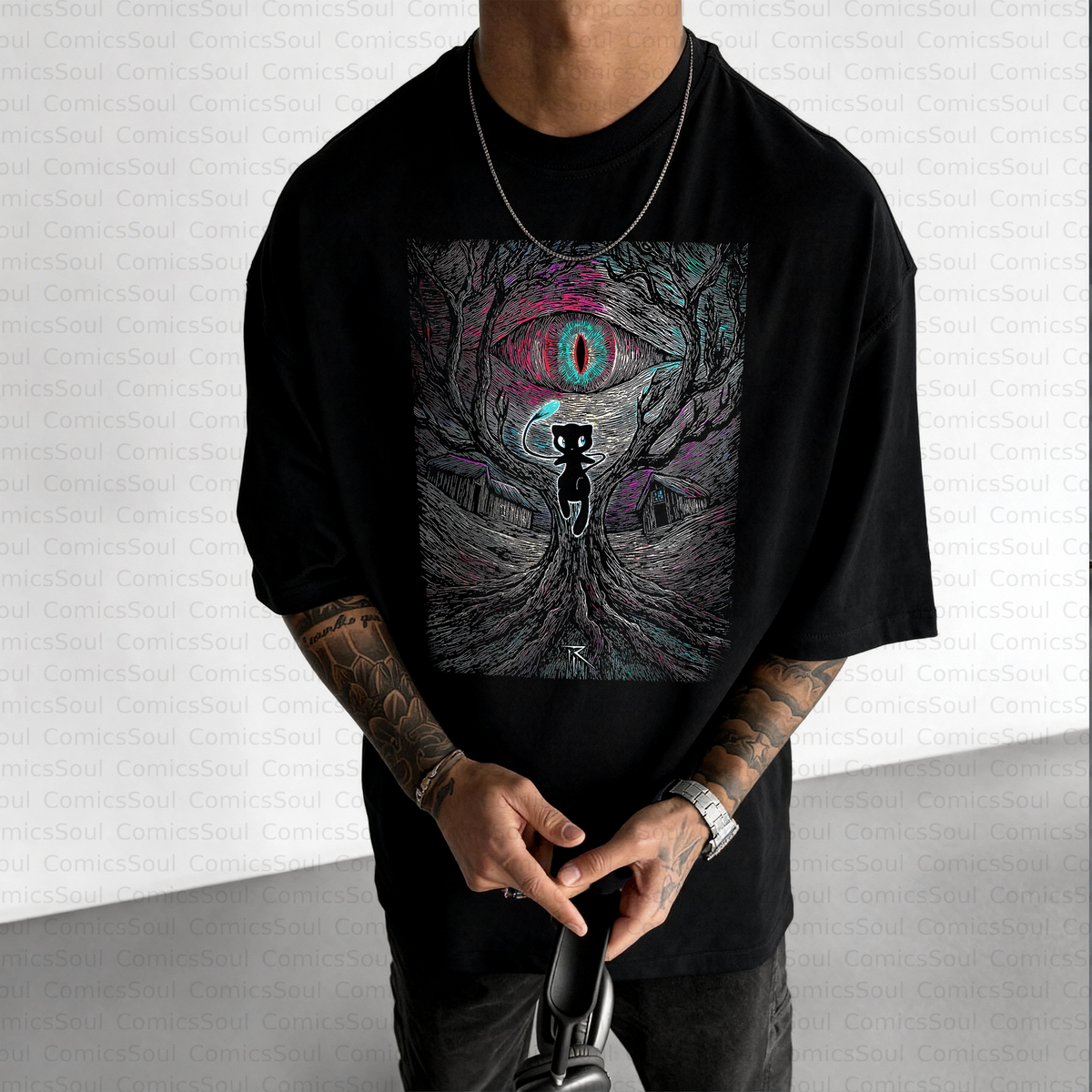 PKM-Unisex Anime Inspired Vintage T-Shirt