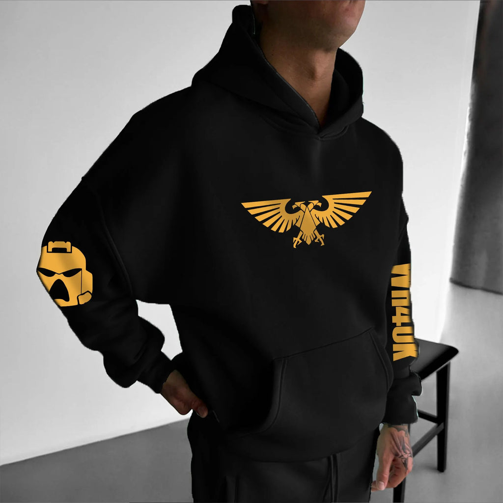Unisex Anime Graphic Streetwear Vintage Plush Hoodie | WH40K