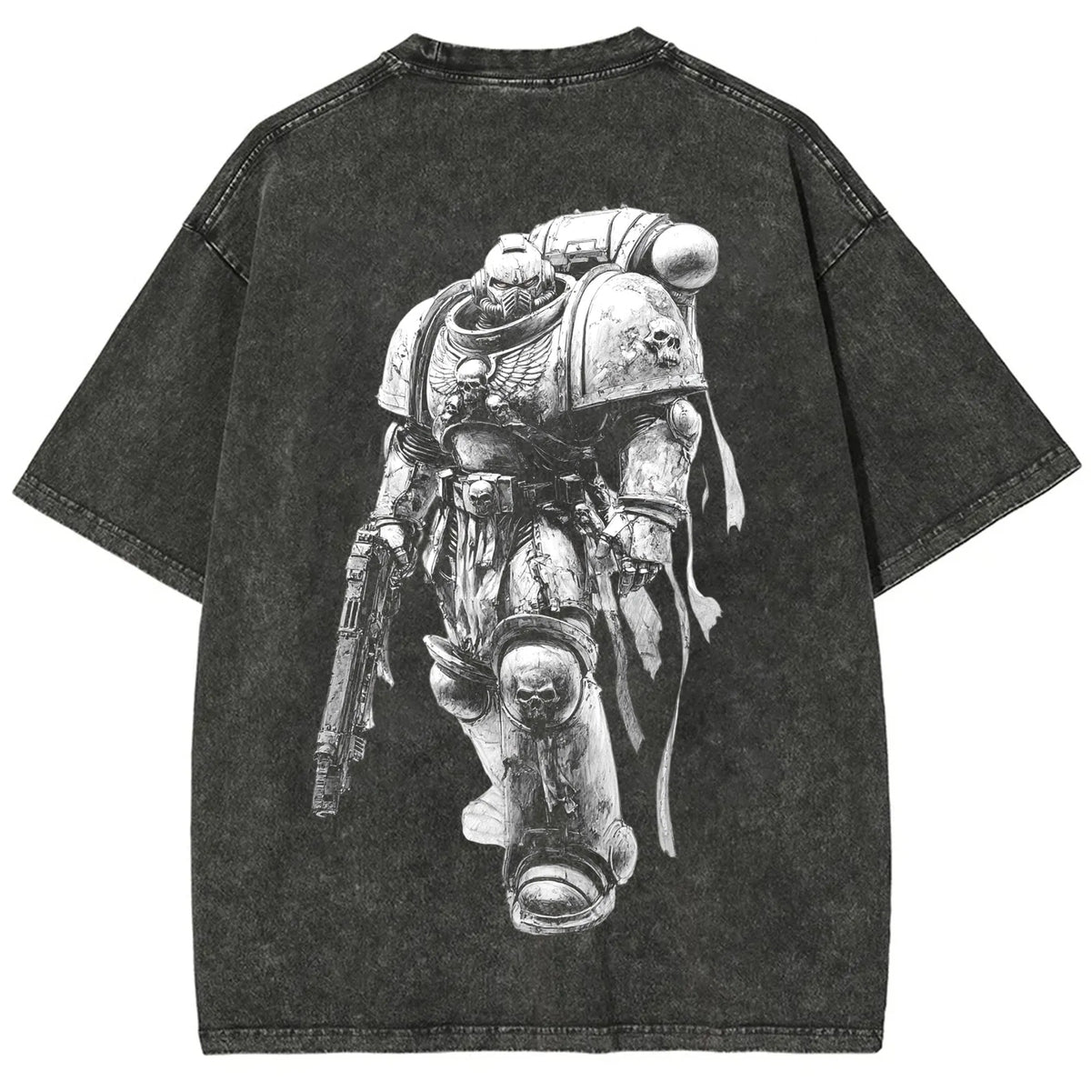 Vintage 3D Direct Inkjet Printed Washed Unisex T-Shirt| WH40K Game