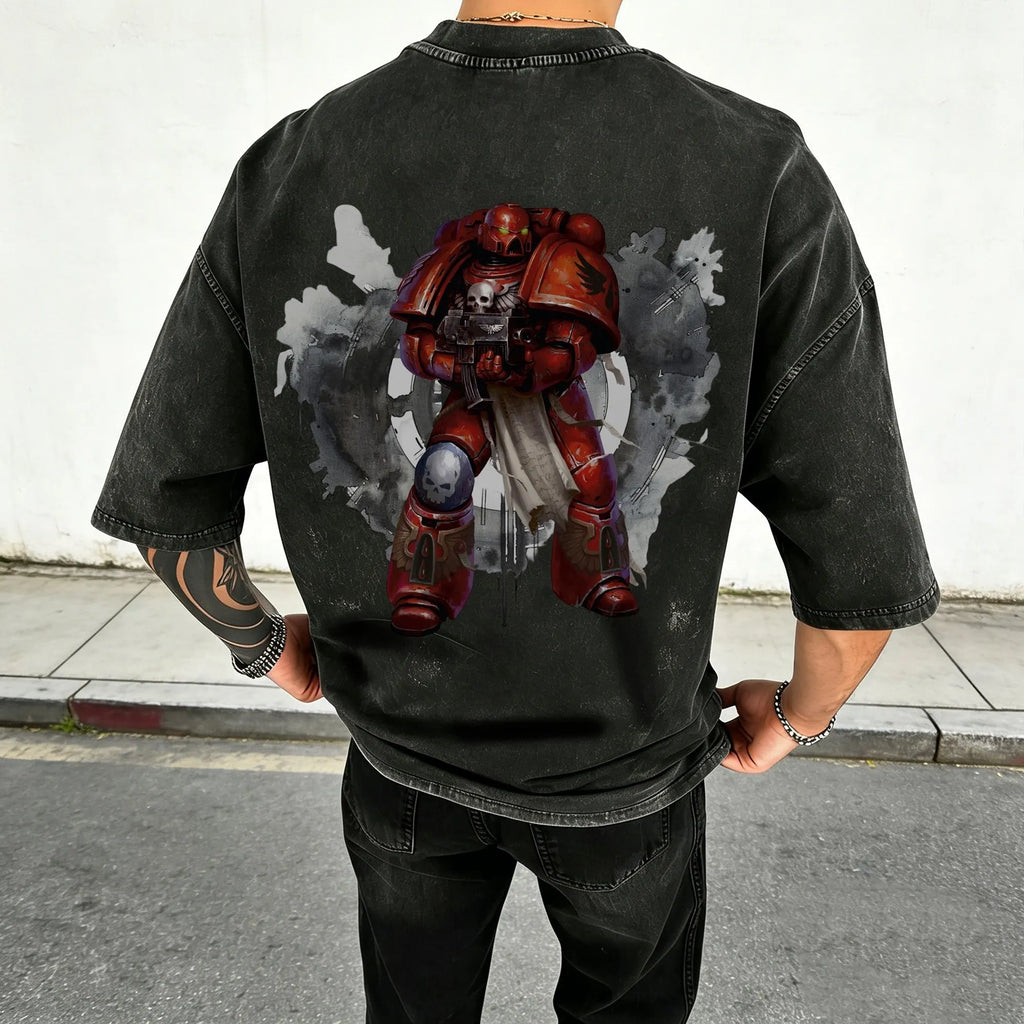 WH40K-Unisex Anime Inspired Vintage Washed T-Shirt