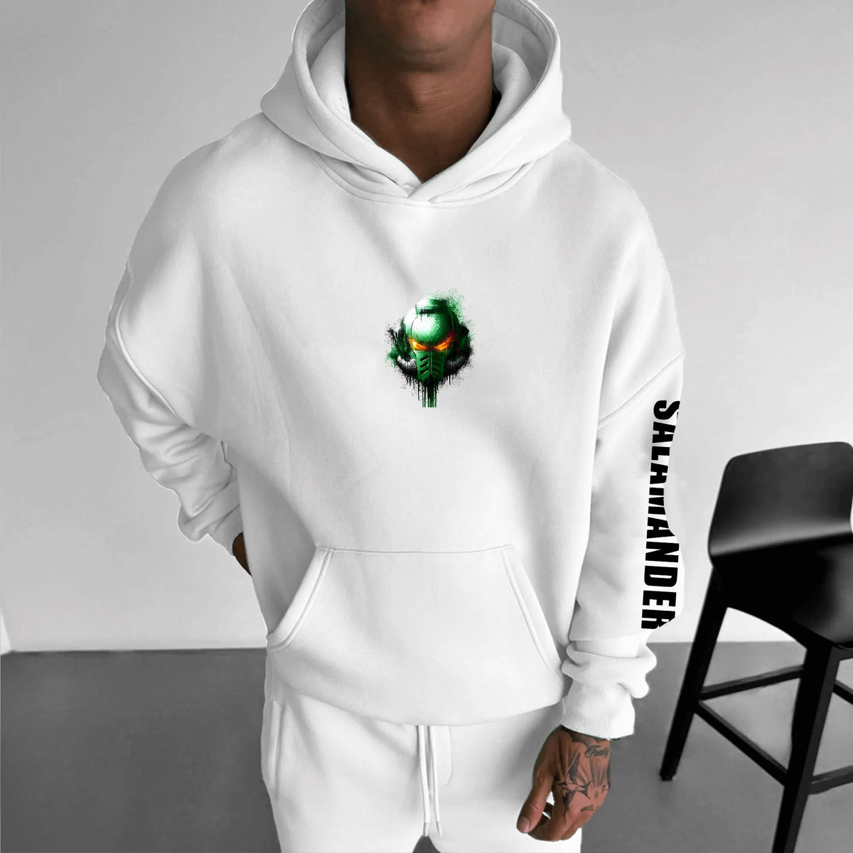 Salamanders-WH40K Game  Streetwear Vintage Plush Hoodie