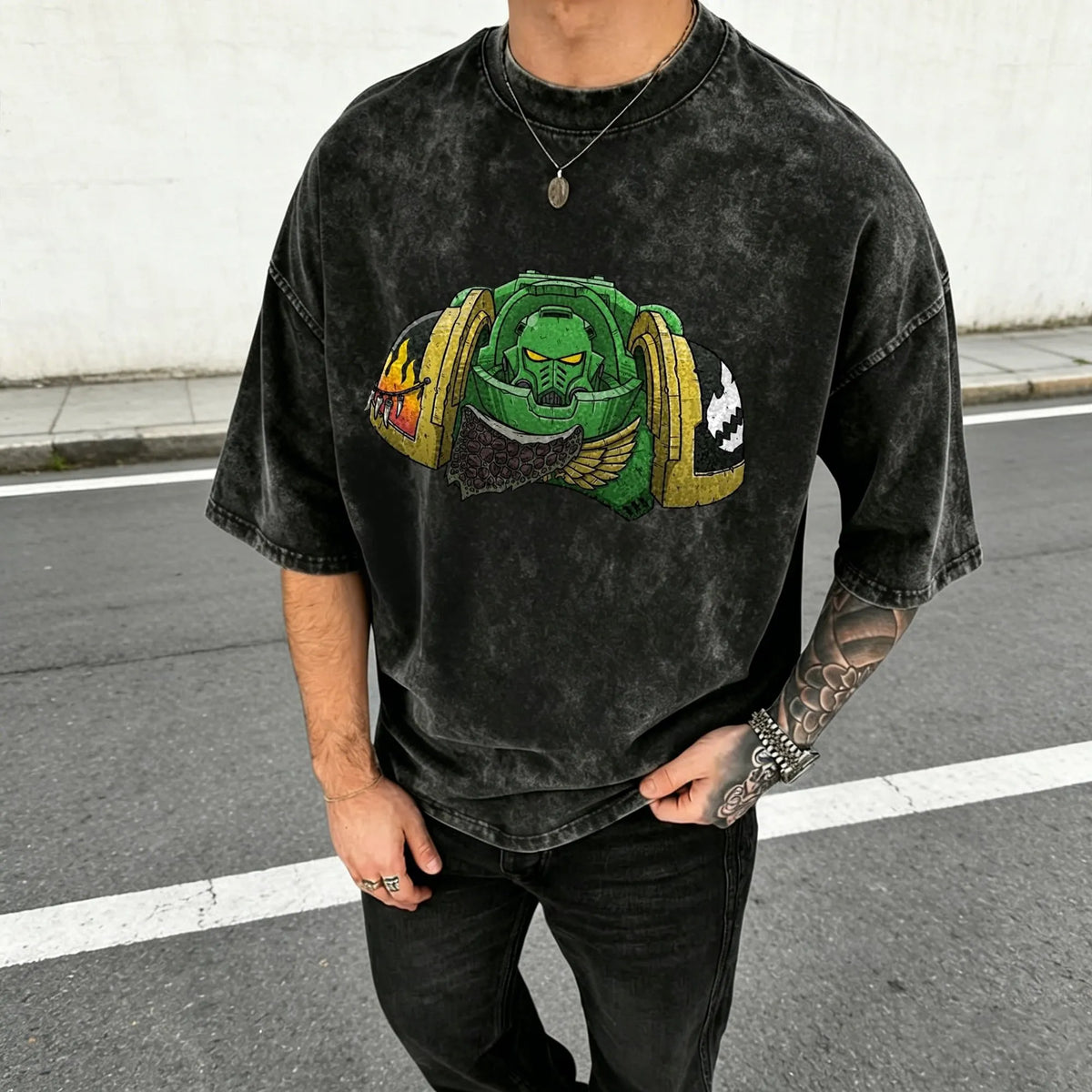 WH40K-Unisex Anime Inspired Vintage Washed T-Shirt