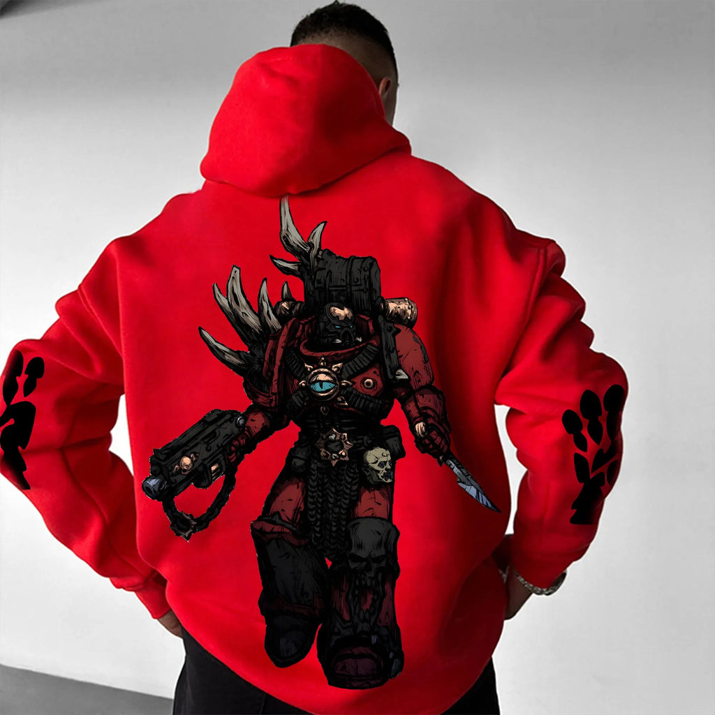 Unisex Anime Graphic Streetwear Vintage Plush Hoodie | WH40K
