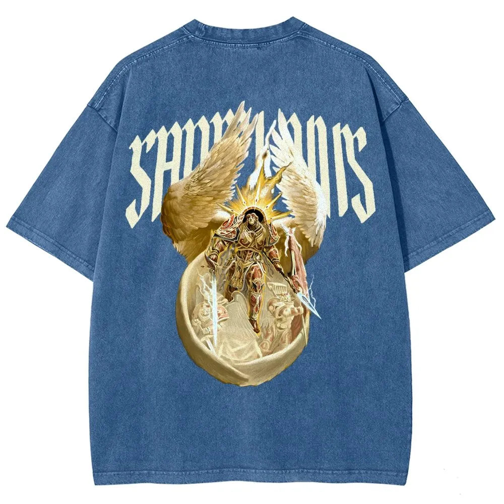 Sanguinius Unisex Fit Washed T-Shirt 丨WH40K