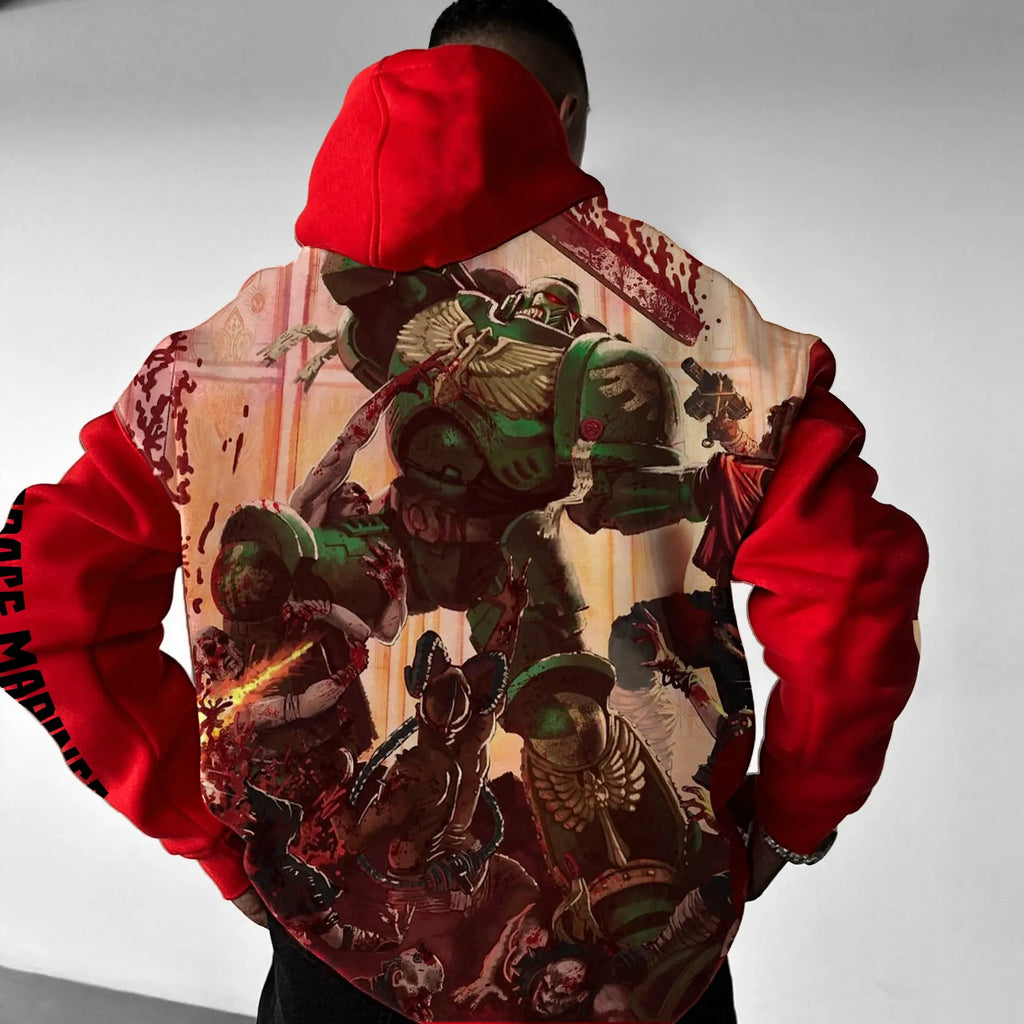 WH40K Game  Streetwear Vintage Plush Hoodie
