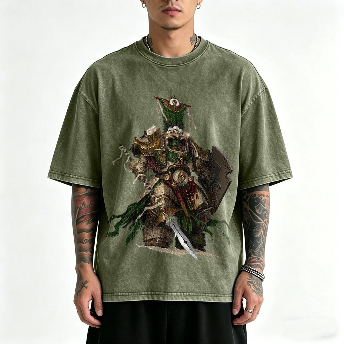 WH40K-Unisex Anime Inspired Vintage Washed T-Shirt