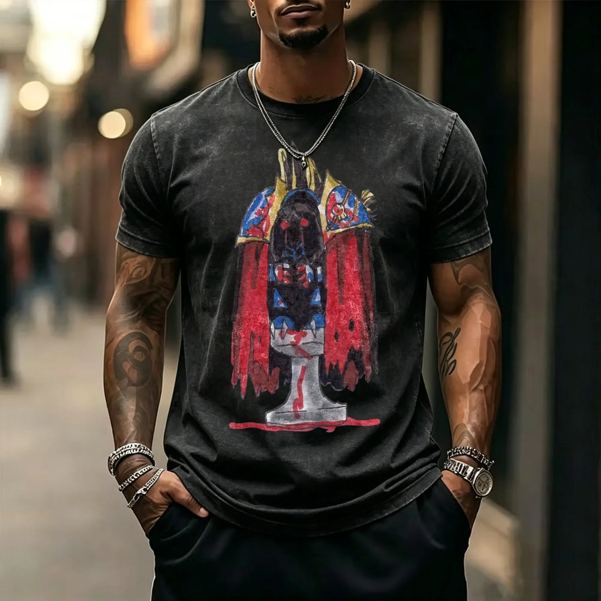 WH40K-Unisex Anime Inspired Vintage Washed T-Shirt