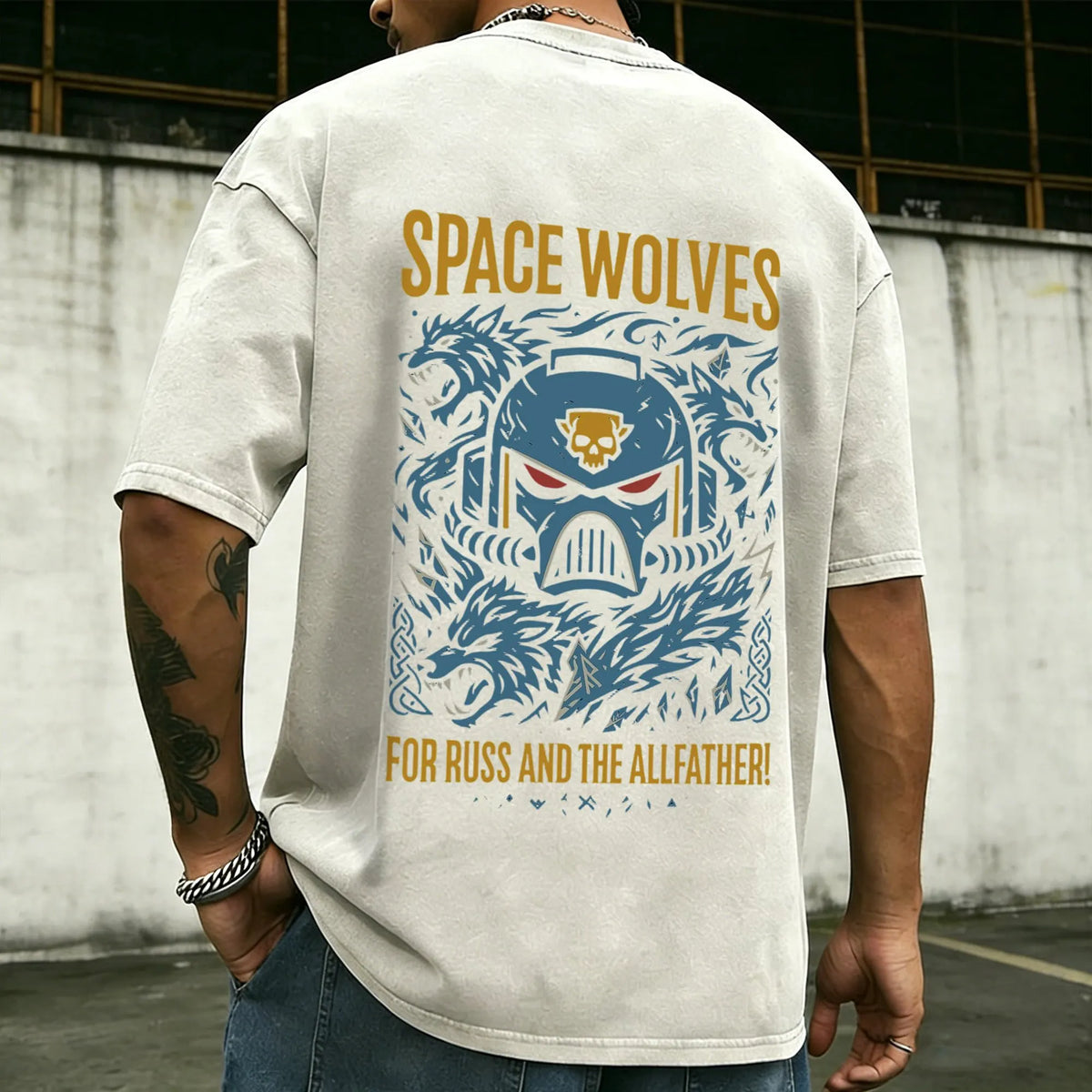 WH40K-Unisex Anime Inspired Vintage Washed T-Shirt