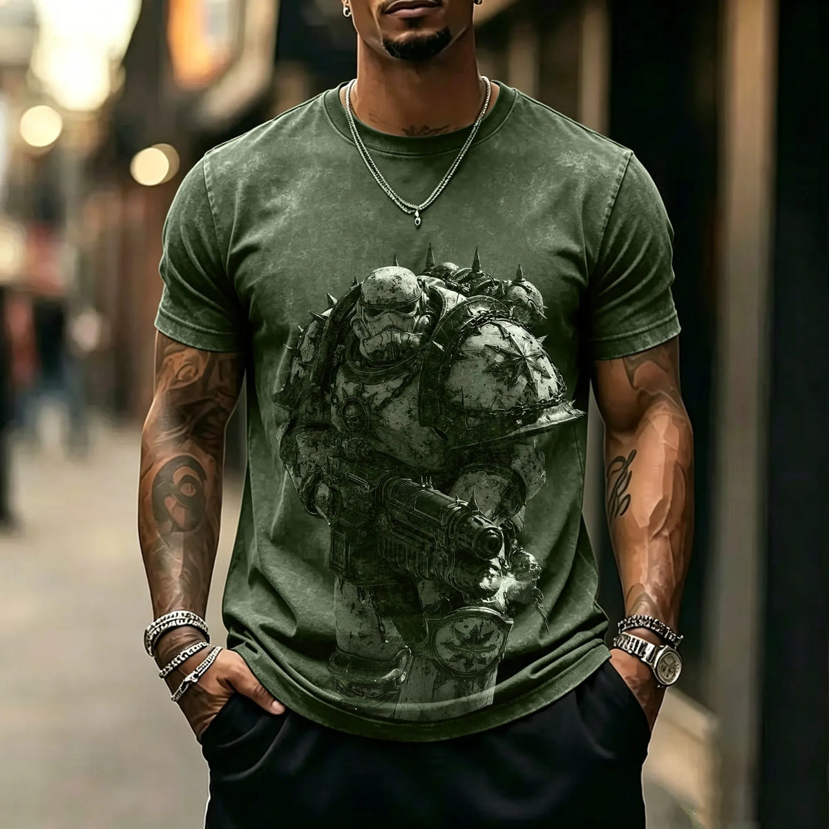 WH40K-Unisex Anime Inspired Vintage Washed T-Shirt