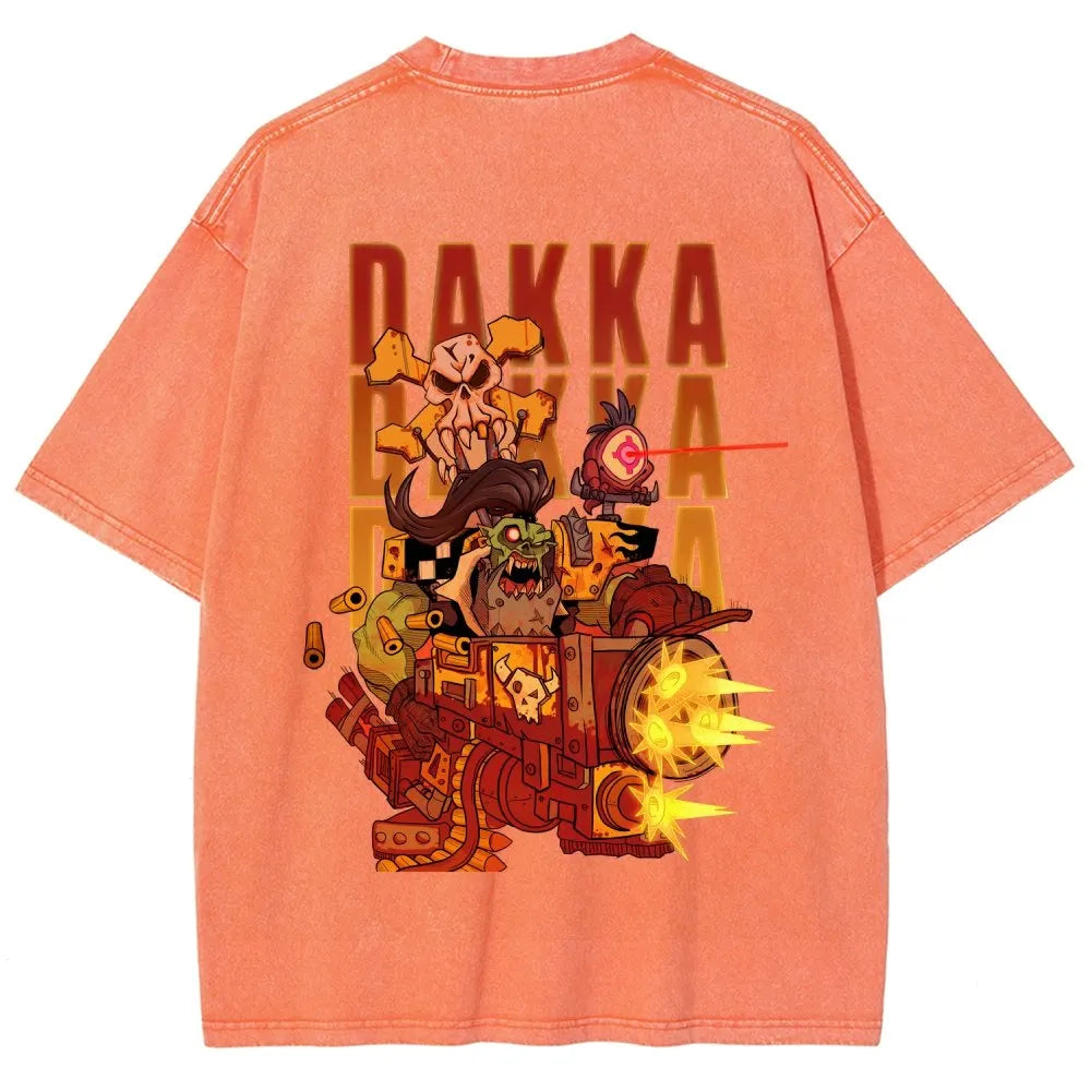 Dakka Vintage Casual Washed T-Shirt 丨WH40K