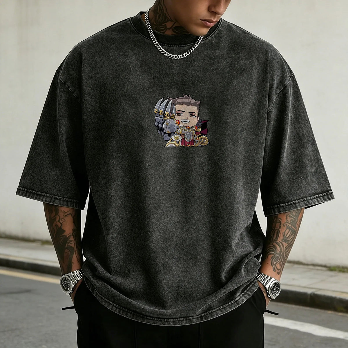 WH40K-Unisex Anime Inspired Vintage Washed T-Shirt