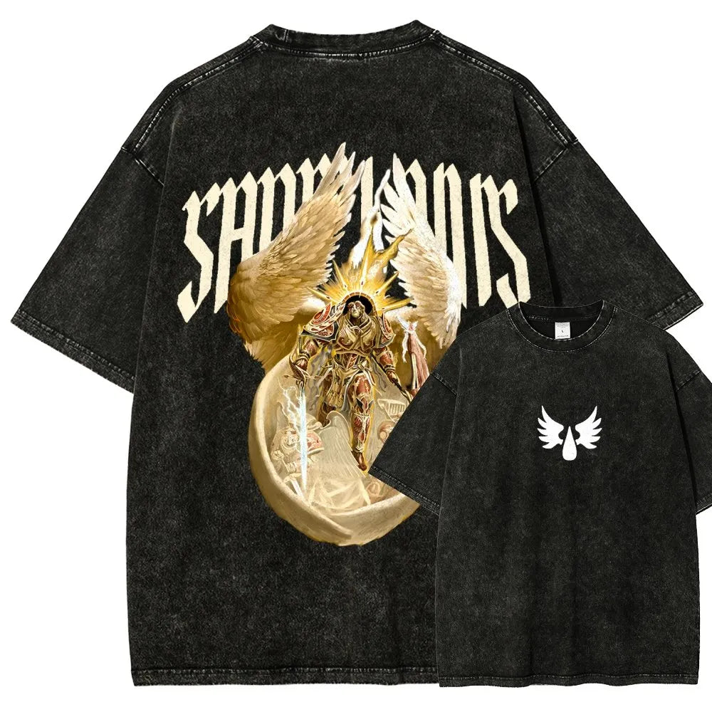 Sanguinius Unisex Fit Washed T-Shirt 丨WH40K