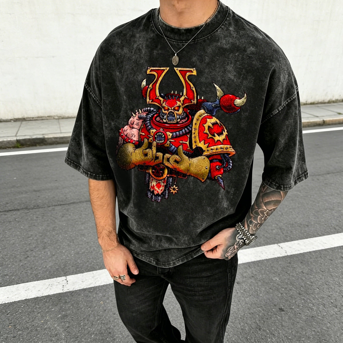 WH40K-Unisex Anime Inspired Vintage Washed T-Shirt