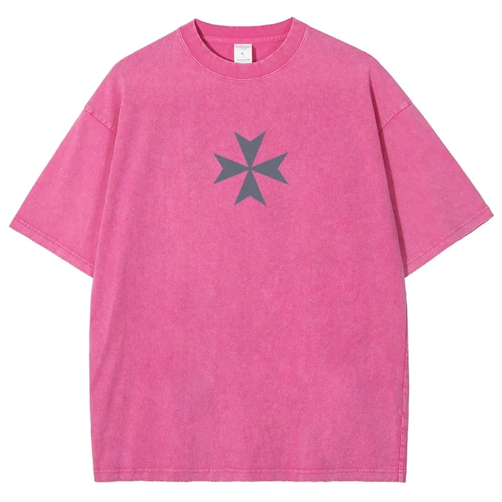 Vintage Casual Washed T-Shirt 2509002319丨WH40K