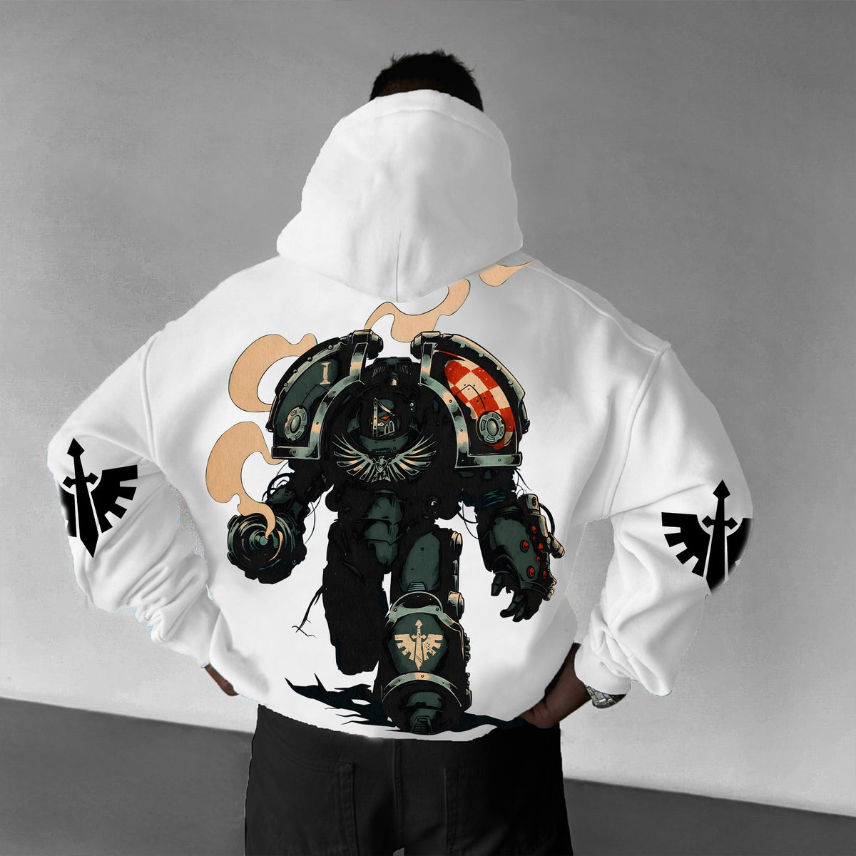 Unisex Anime Graphic Streetwear Vintage Plush Hoodie | WH40K