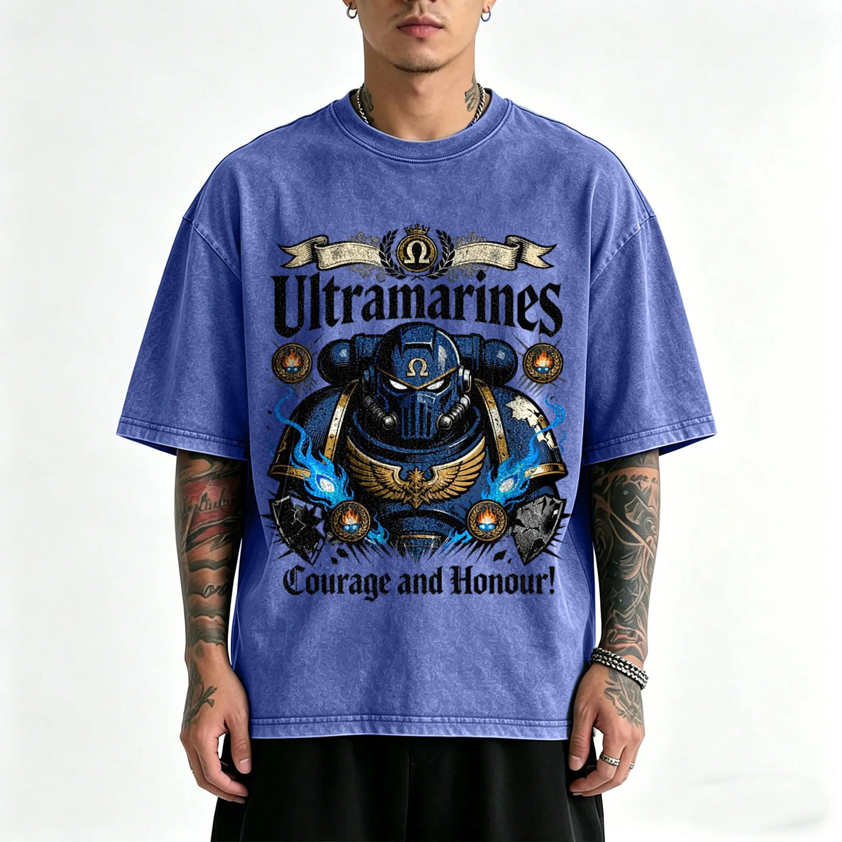 WH40K-Unisex Anime Inspired Vintage Washed T-Shirt