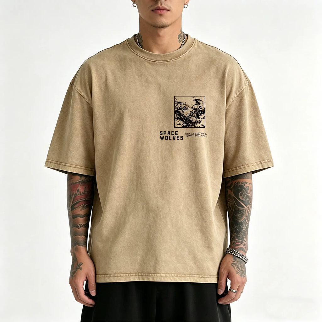 WH40K-Unisex Anime Inspired Vintage Washed T-Shirt