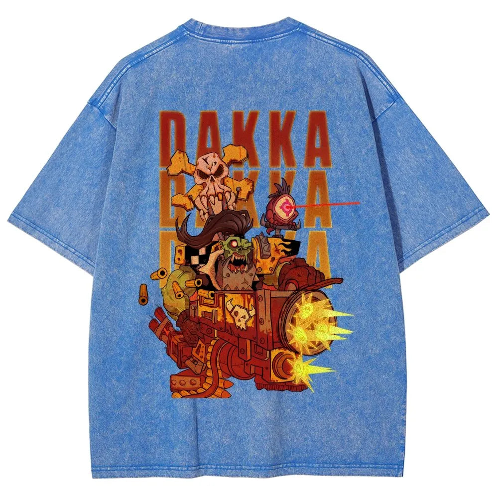 Dakka Vintage Casual Washed T-Shirt 丨WH40K