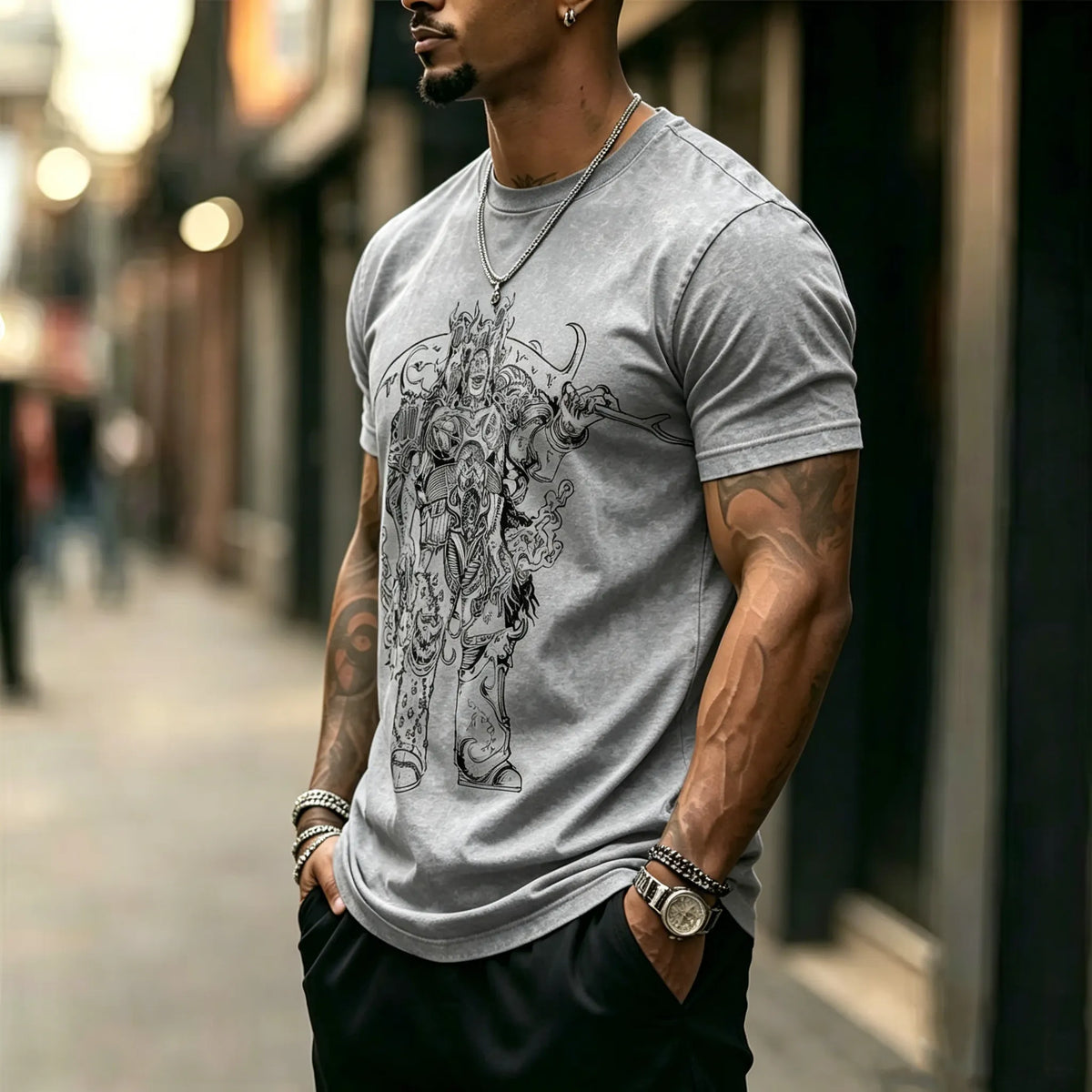 WH40K-Unisex Anime Inspired Vintage Washed T-Shirt