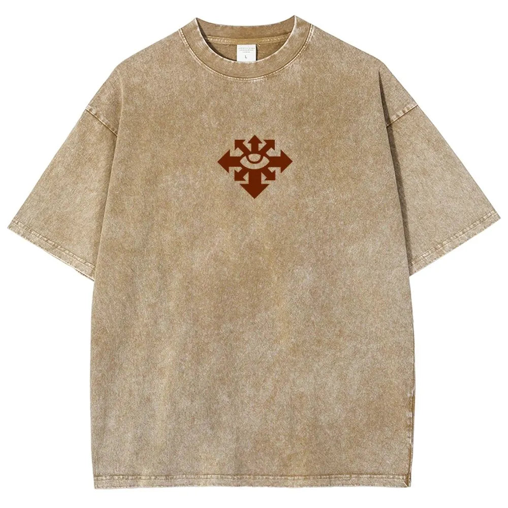 Vintage Casual Washed T-Shirt 丨WH40K