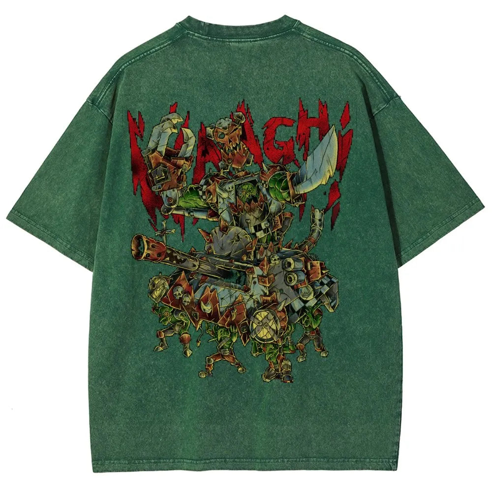 Orks-Unisex Fit Washed T-Shirt丨WH40K