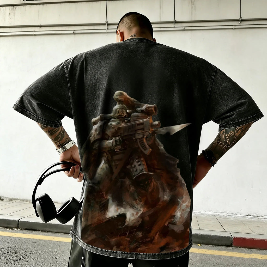 WH40K-Unisex Anime Inspired Vintage Washed T-Shirt