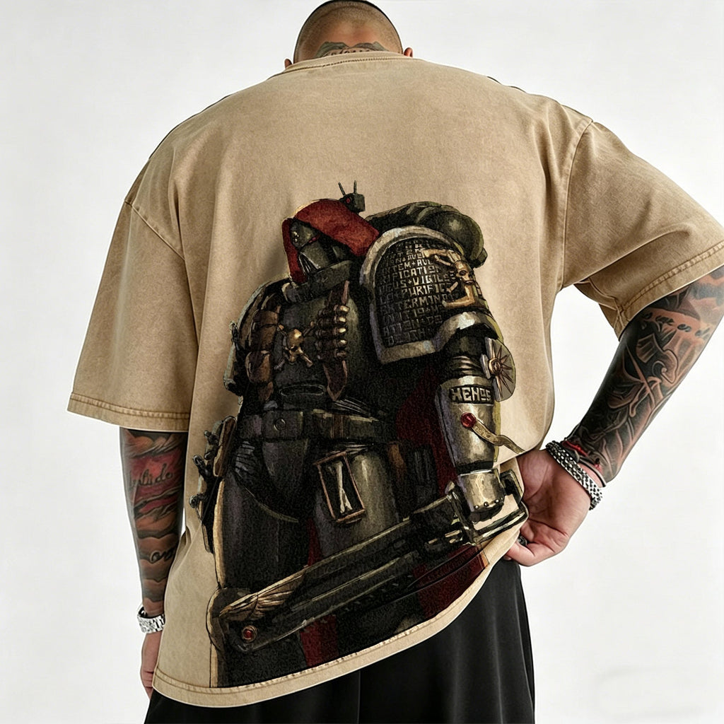 WH40K-Unisex Anime Inspired Vintage Washed T-Shirt
