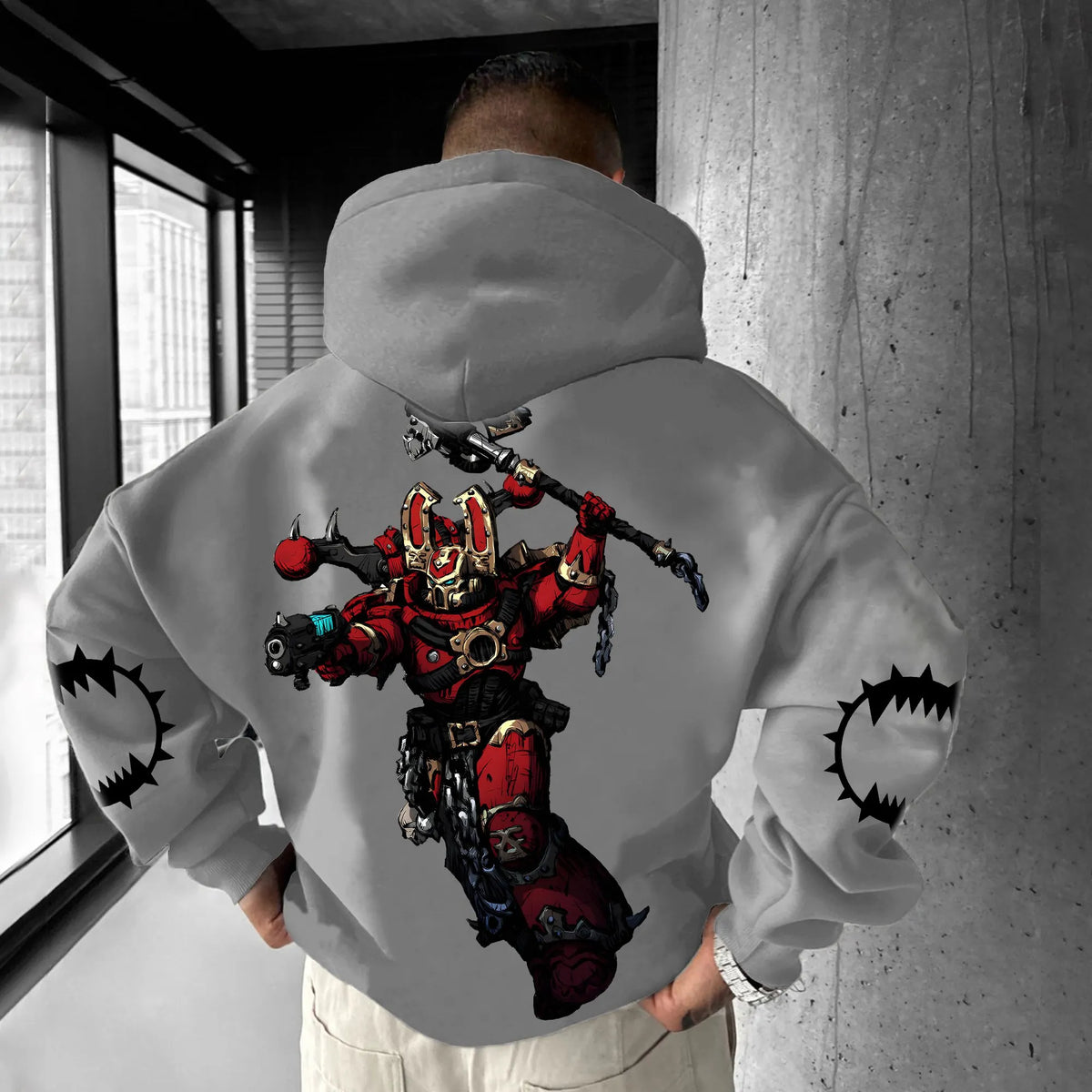 Unisex Anime Graphic Streetwear Vintage Plush Hoodie | WH40K